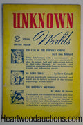 Unknown Worlds (British) Spring 1947 L. Ron Hubbard, Edd Cartier Art