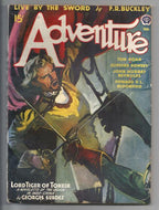 Adventure Feb 1942 Pulp Winter Malvin Singer Cvr Art
