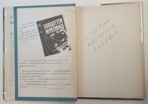 Forgotten Mysteries by R. Dewitt Miller (First Edition) Signed