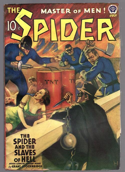 The Spider Jul 1939 Zagat, Wild Cvr TNT Explosives - Pulp