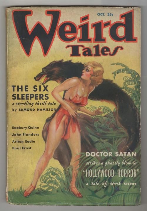Weird Tales Oct 1935 Doctor Satan; Brundage Cvr - Pulp