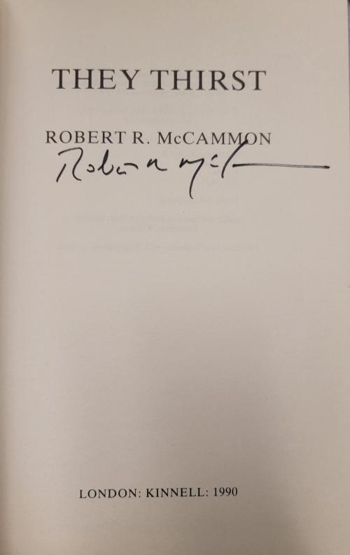 They Thirst by Robert R. McCammon (First Edition) Signed