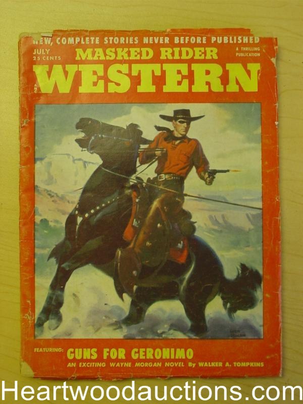 Masked Rider Western July 1952 George Rozen cover Walker A. Tompkins