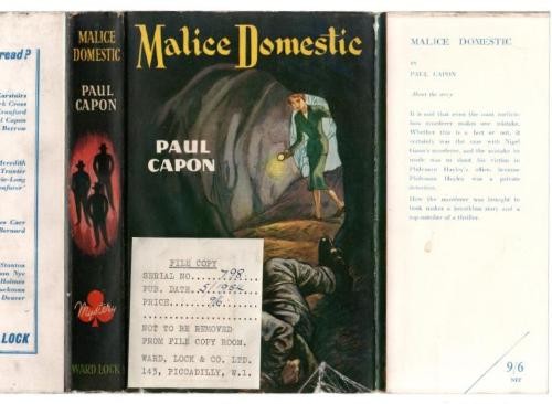 Malice Domestic by Paul Capon (First Edition) Hubin listed Mystery