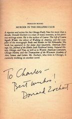 Murder in the Hellfire Club by Donald Zochert (First Printing) Signed