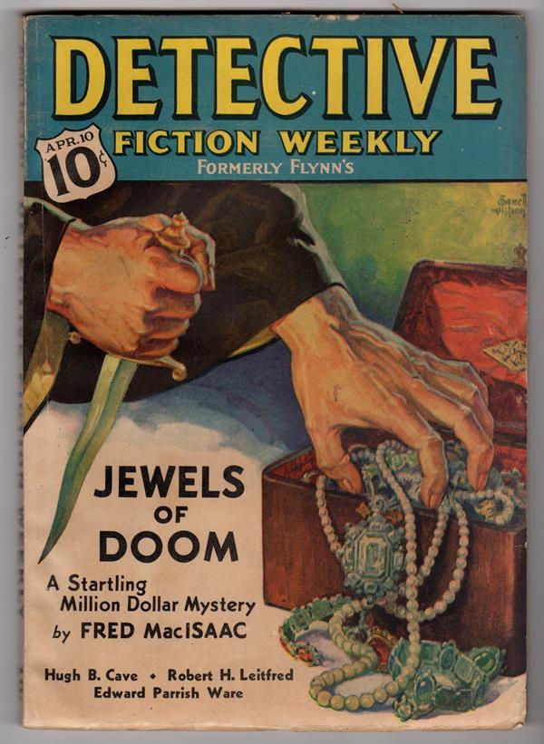 Detective Fiction Weekly April 10 1937 Bulldog Drummond, Hugh Cave