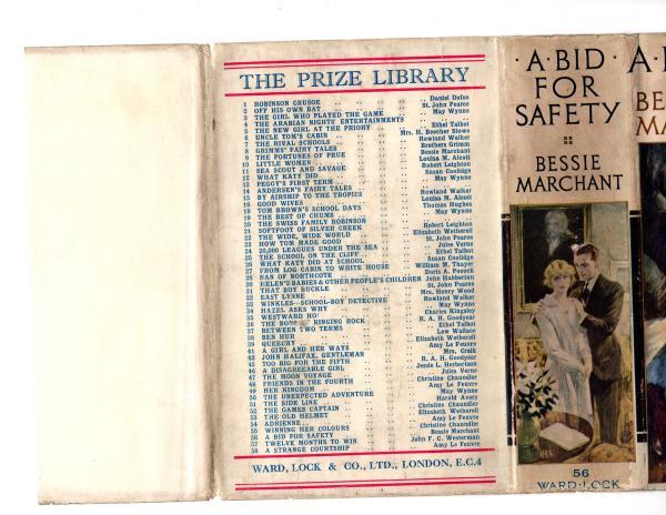 A Bid For Safety by Bessie Marchant (Rare DJ) Publisher's Copy