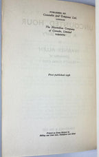 The Uncounted Hour: A Crime Story by Warner Allen (First Edition)