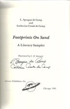 Footprints on Sand: A Literary Sampler by L. Sprague de Camp (Signed, Limited...