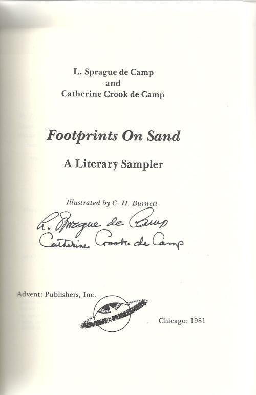 Footprints on Sand: A Literary Sampler by L. Sprague de Camp (Signed, Limited...