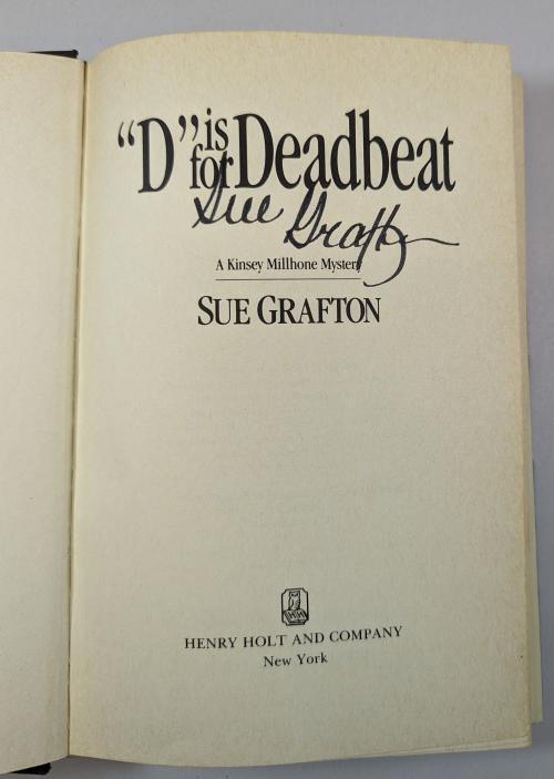 "D" is for Deadbeat by Sue Grafton (First Edition) Signed