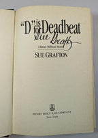 "D" is for Deadbeat by Sue Grafton (First Edition) Signed