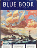 Blue Book Jan 1942 H.M Stoops cvr, Burroughs, H. Bedford-Jones, Keyne
