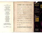 B-Berry And I Look Back by Dornford Yates (First Edition) File Copy