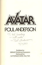 The Avatar by Poul Anderson (First Edition) Signed
