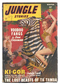 Jungle Stories 1948 Winter 3 Ki Gor Male Bndg Zebra GGA Cvr Pulp