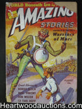 "Amazing Stories" Aug 1939 Warrior of Mars Cvr, Robert Bloch