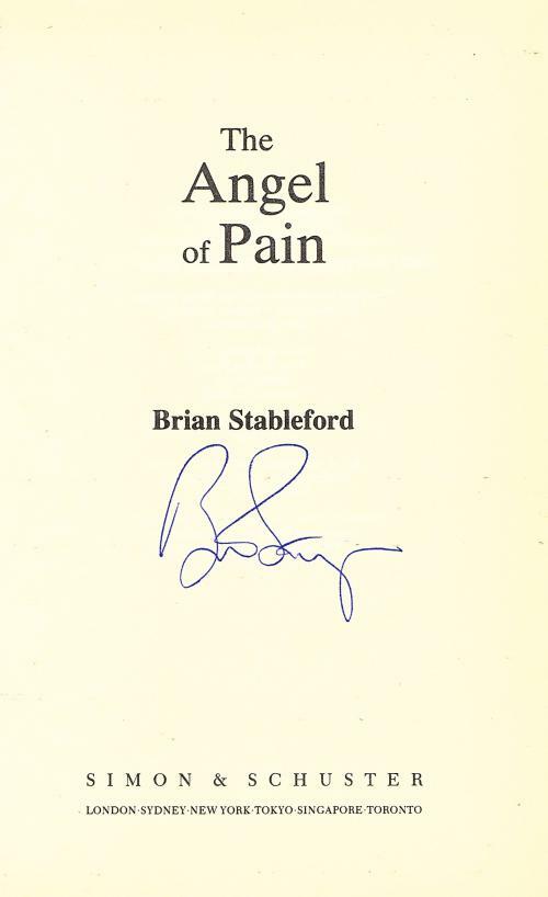 The Angel of Pain by Brian Stableford (First Edition) Signed