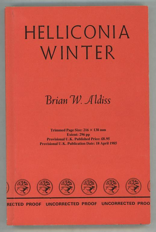 Helliconia Winter by Brian W. Aldiss (Uncorrected Proof)- High Grade