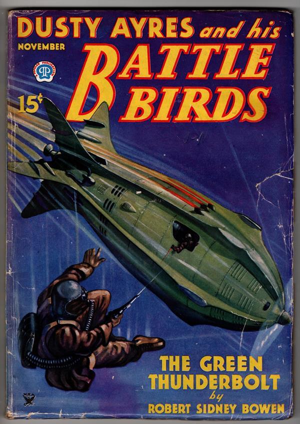 Dusty Ayres Nov 1934 Blakeslee Cvr; "The Green Thunderbolt"