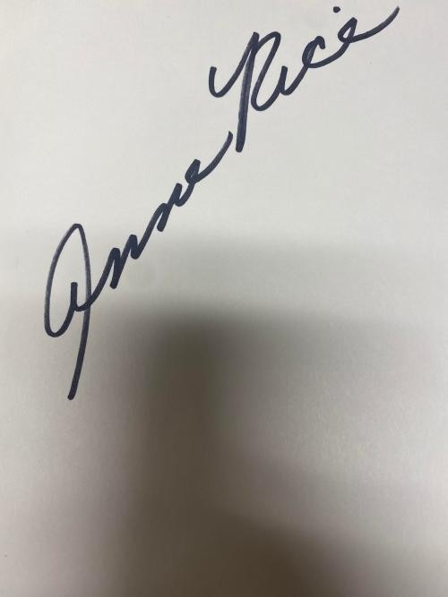 Lasher by Anne Rice (First Edition) Signed