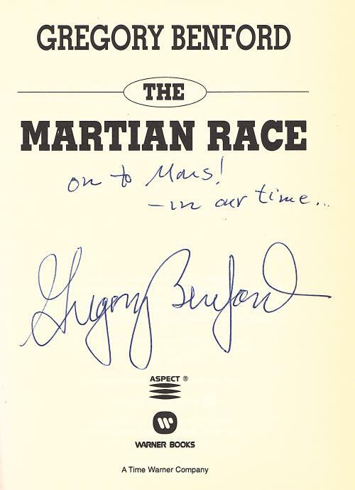 The Martian Race by Gregory Benford (First Edition) Signed