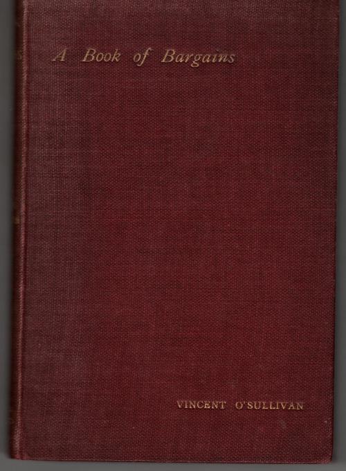 A Book of Bargains by Vincent O'Sullivan (First edition) Aubrey Beardsley