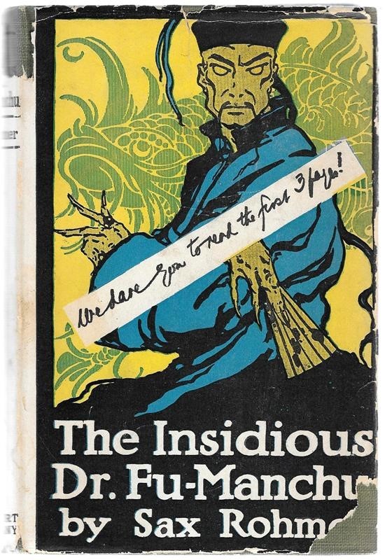 The Insidious Dr. Fu-Manchu by Sax Rohmer HC w/DJ
