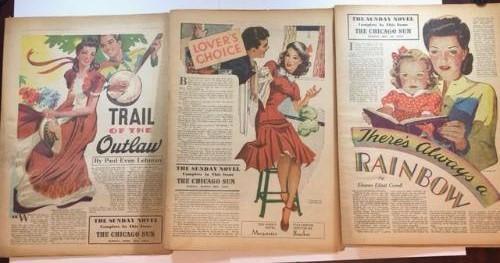 Lot of 3 'The Sunday Novel" 1943