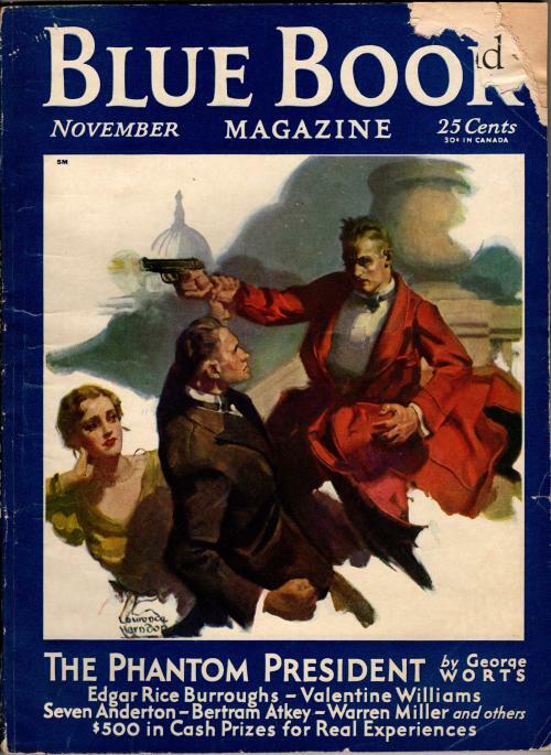 Blue Book Nov 1931 Laurence Herndon Cvr; Burroughs- Tarzan Pt. 2; George F. W...