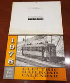 7 Vintage Electric Railroad Calendars, Golden West Books 1971, 1972, 1977, 1978