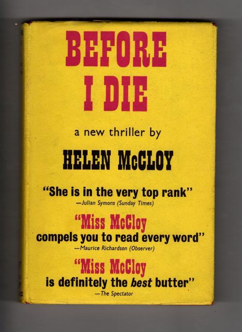 Before I Die by Helen McCloy (First UK Edition) Gollancz File Copy