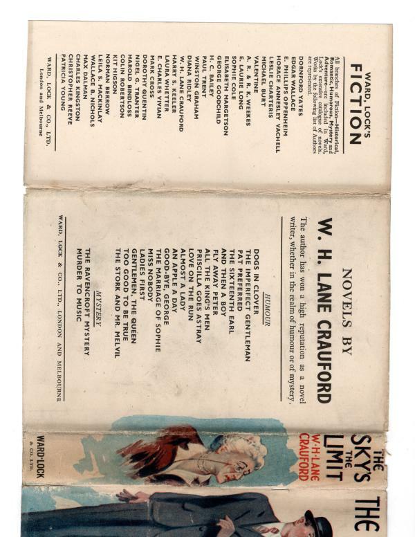 The Sky's the Limit by W. H. Lane Crauford (First Edition) File Copy