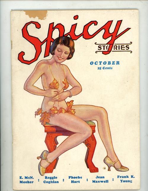 Spicy Stories Oct 1932 R.A. Burley Cover