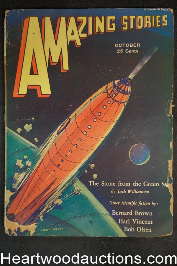 Amazing Stories Oct 1931 Jack Williamson Cover story