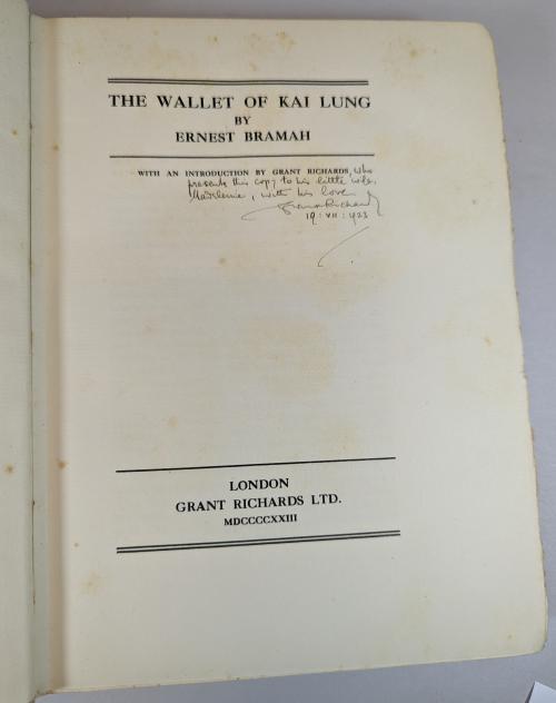 The Wallet of Kai Lung by Ernest Bramah Limited double signed
