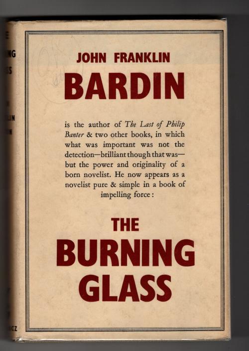 Burning Glass by John Franklin Bardin (First UK Edition) Gollancz File Copy