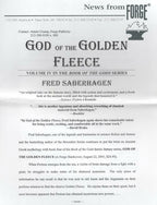 God of the Golden Fleece by Fred Saberhagen (First Edition)