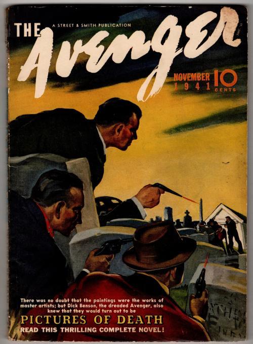The Avenger Nov 1941 Lenosci Shoot Out at Graveyard Cvr Robeson - Pulp
