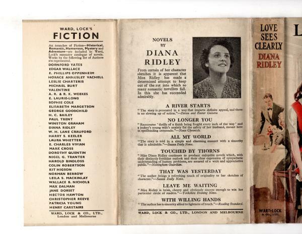Love Sees Clearly by Diana Ridley (First Edition) File Copy
