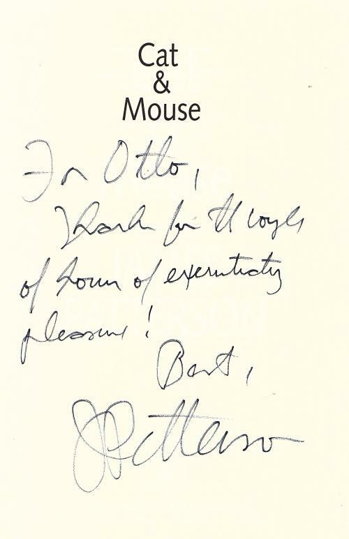 Cat & Mouse by James Patterson (First Edition) Signed Penzler's Copy