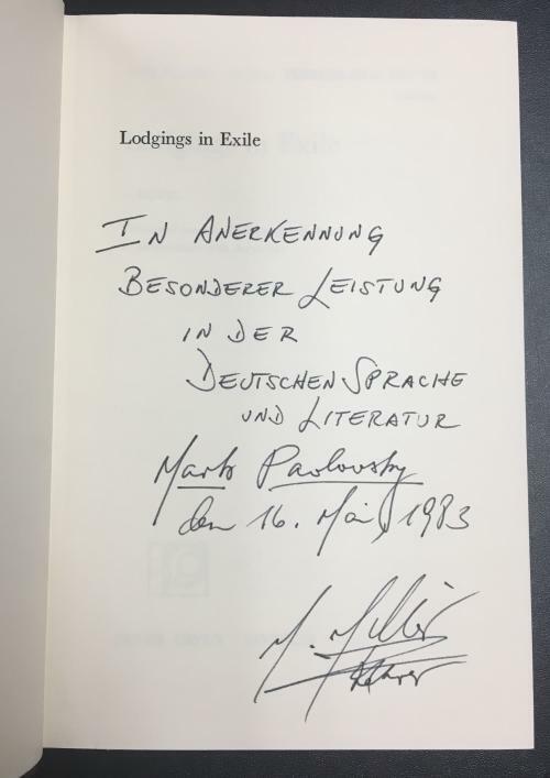 Lodgings in Exile by Wolfgang Goerg Fischer (Signed/Inscribed)