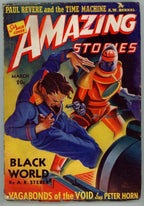 Amazing Stories Mar 1940 H.W. McCauley cover. paul revere time machine