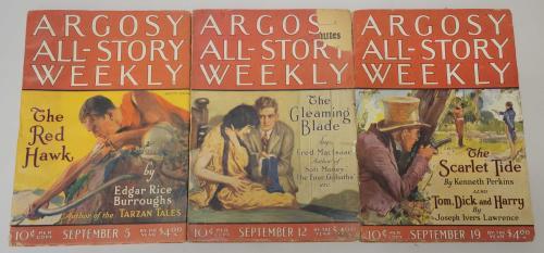 Complete Serial Burroughs Red Hawk Argosy September 1925 - Pulp