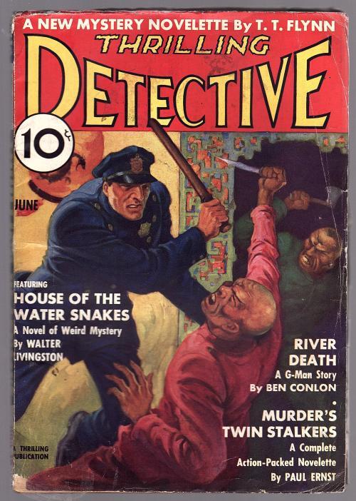 Thrilling Detective Jun 1937 Police Attack Cvr, Walter Livingston - Pulp