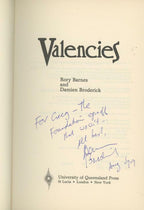 Valencies by Rory Barnes Damien Broderick (First Edition) Signed