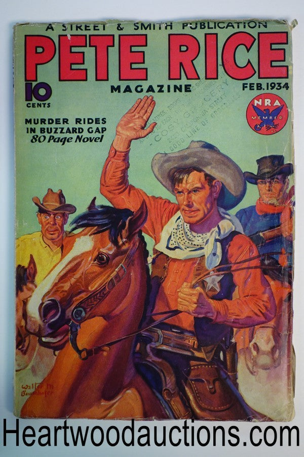 Pete Rice Feb 1934  Walter Baumhofer cover
