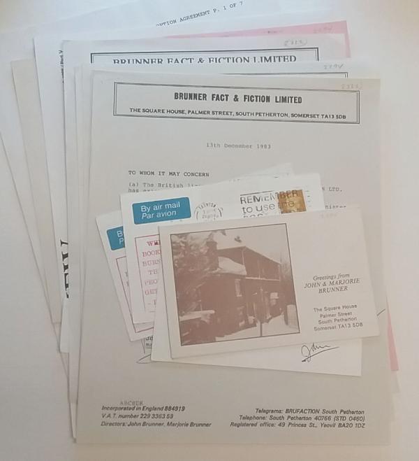 John Killan Brunner: Letters & Ephemera (1983-1993) Signed