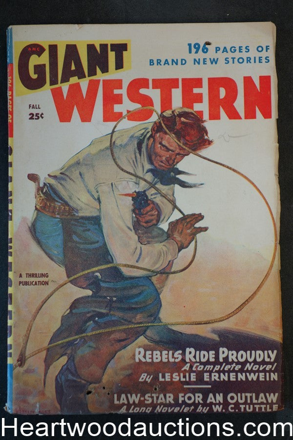 Giant Western Fall 1947 cover by A. Leslie Ross, W.C. Tuttle