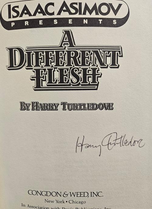 A Different Flesh by Harry Turtledove Signed